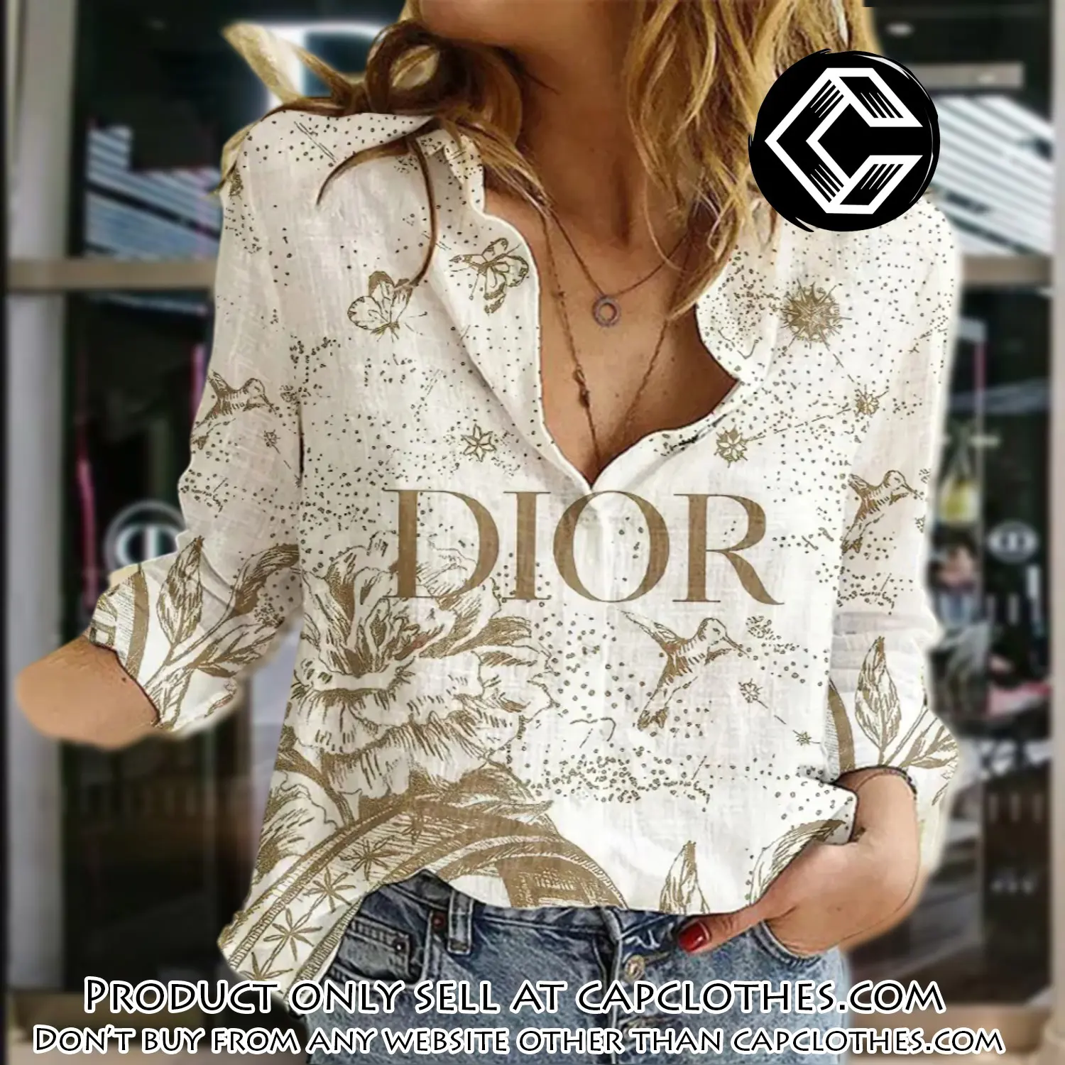 Dior luxury women casual shirt linen shirt wcs1026 cc0058525